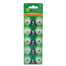 Pack de 10 PILES ALCALINES 1,55 VOLT AG4/626 A/ 377 A/CX 66w