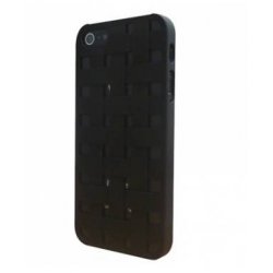 COQUE ARRIERE RIGIDE STAX TRESSEE NOIR POUR IPHONE 5/5S/SE SOUS BOITE BLISTER