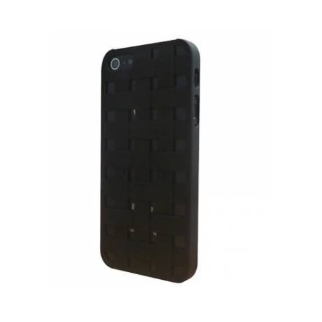 COQUE ARRIERE RIGIDE STAX TRESSEE NOIR POUR IPHONE 5/5S/SE SOUS BOITE BLISTER