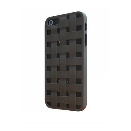 COQUE ARRIERE RIGIDE STAX TRESSE GRISE POUR IPHONE 5/5S/SE SOUS BOITE BLISTER