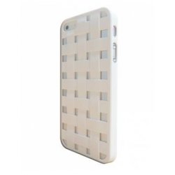 COQUE ARRIERE RIGIDE STAX TRESSEE BLANCHE  POUR IPHONE 5/5S/SE SOUS BOITE BLISTER