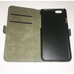 HOUSSE ETUI FOLIO NOIRE AVEC PORTE CARTE FASHION CASE POUR IPHONE 4 SOUS BOITE BLISTER 