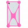 BUMPER  SILICONE UNIVERSEL ROSE POUR SMARTPHONE