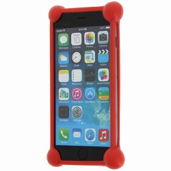 BUMPER  SILICONE UNIVERSEL ROUGE POUR SMARTPHONE