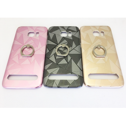 COQUE SAMSUNG GALAXY S7 EDGE METAL INTERIEUR SILICONE BAGUE PRISME ROSE