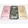 COQUE ARRIERE  SAMSUNG GALAXY S7 EDGE PRISME METAL INTERIEUR SILICONE AVEC BAGUE ROSE