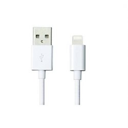 CABLE USB LIGHTNING POUR IPHONE HAUTE QUALITE 1 METRE BLANC