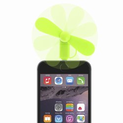   VENTILATEUR UNIVERSEL VERT COMPATIBLE MICRO USB ET APPLE 5/5S/5C/SE/6/6S/6+/6S+