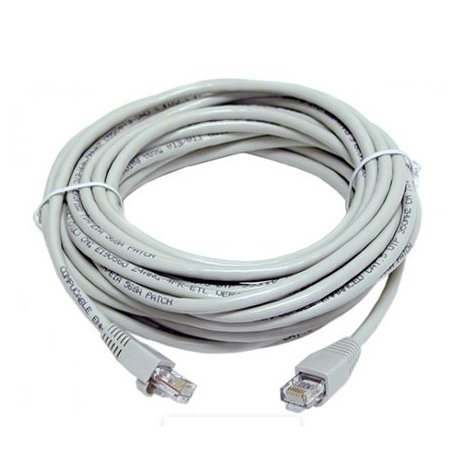 CABLE RESEAU ETHERNET ORDINATEUR 10 M RJ 45 BLANC SOUS SACHET BLISTER