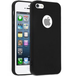 COQUE SILICONE SOUPLE IPHONE 5/5S + NOIRE