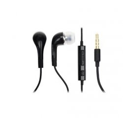 KIT PIETON UNIVERSEL INTRA AURICULAIRE JACK 3,5 MM AVEC MICRO ET TELECOMMANDE NOIR VRAC