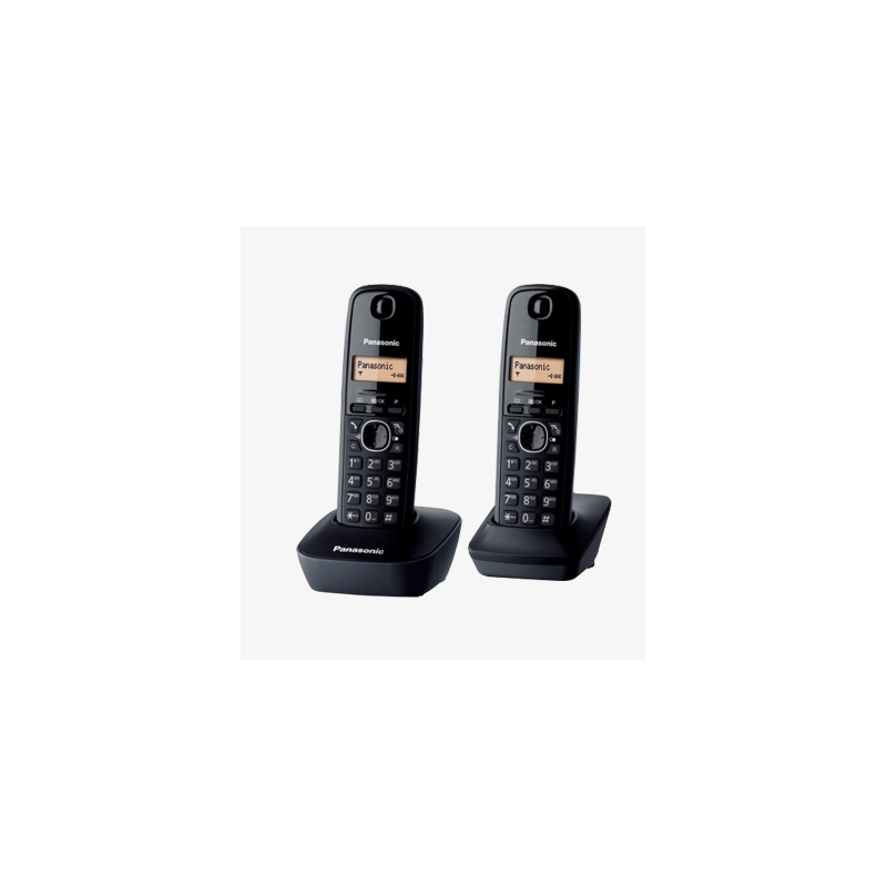 Panasonic KX-TG1612FRH, téléphone DECT sans fil Duo sans répondeur, couleur  noire [Version française] : : High-Tech