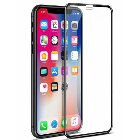 FILM IPHONEX/XS VERRE TREMPE PREMIUM INCURVE  BORDS NOIRS