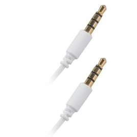 CABLE AUDIO JACK JACK 3,5 MM BLANC SOUS BOITE BLISTER