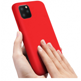COQUE SILICONE IPHONE 11 PRO 5,8 '' SOFT TOUCH SEMI RIGIDE ROUGE SOUS BLISTER
