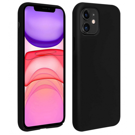 COQUE SILICONE IPHONE 11 PRO 5,8 '' SOFT TOUCH SEMI RIGIDE NOIRE SOUS BLISTER