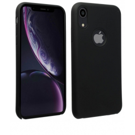 COQUE SILICONE IPHONE X/XS  5,8'' SOFT TOUCH SEMI RIGIDE NOIRE SOUS BLISTER