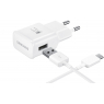 CHARGEUR SECTEUR USB RAPIDE 15 W SAMSUNG + CABLE USB TYPE-C 1,5 M 2A BLANC