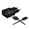 CHARGEUR SECTEUR USB RAPIDE 15 W SAMSUNG + CABLE USB TYPE-C 1,5 M 2A NOIR