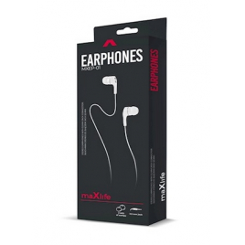 ECOUTEURS FILAIRES MAXLIFE  JACK 3,5 MM BLANC