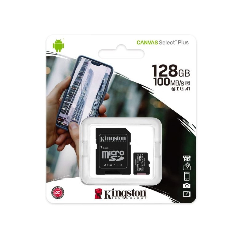 CARTE MEMOIRE MICRO SD 128GO CLASS 10 + ADAPTATEUR