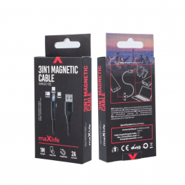 CABLE MAGNETIQUE 3 EN 1  MAXLIFE