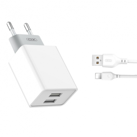 CHARGEUR 2USB 2.4A LIGHTNING POUR IPHONE