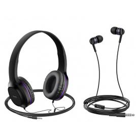 CASQUE VIOLET + ECOUTEUR OFFERT