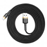 DATA CABLE BASEUS LIGHTNING 2METRES NOIR/GOLD