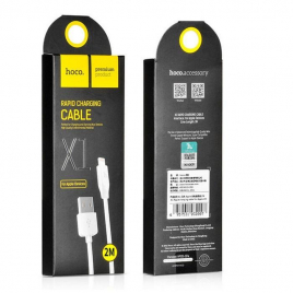 DATA CABLE LIGHTNING 2 METRES BLANC HOCO FAST CHARGE