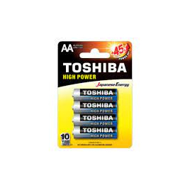 PACK DE 4 PILES AA TOSHIBA ALCALINE