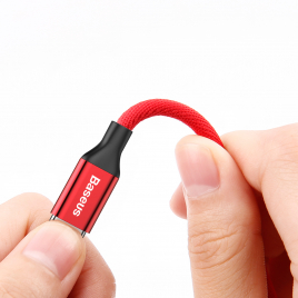 DATA CABLE LIGHTNING POUR IPHONE ROUGE 1.80 M BASEUS