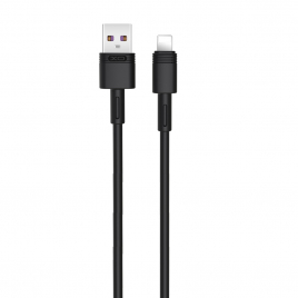 XO DATA CABLE RENFORCE LIGHTNING ULTRA FAST CHARGE 5A NOIR