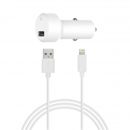 Chargeur iPhone Voiture avec Câble Lightning [Certifié Apple MFi], Chargeur  Allume Cigare USB Rapide 3.4A Adaptateur Prise Allume Cigare USB Chargeur