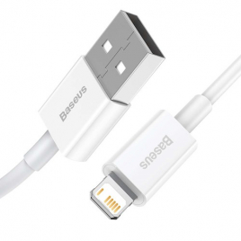 DATA CABLE BASEUS LIGHTNING FAST CHARGE 2,4A BLANC