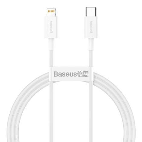DATA CABLE BASEUS TYPE C / TYPE C BLANC FAST CHARGE 20W