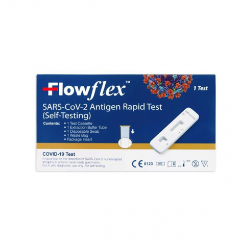 BOITE DE 5 AUTO TEST FLOWFLEX SARS COV-2 RAPIDE 15 MN