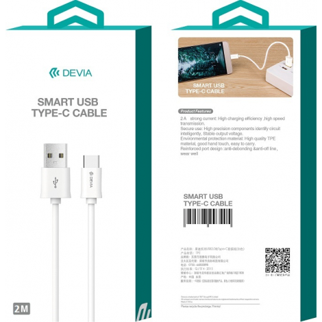 DATA CABLE TYPE C DEVIA 2 METRES