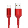 DATA CABLE LIGHTNING TYPE C LED 3.1A KDS 70 ROUGE JELLICO