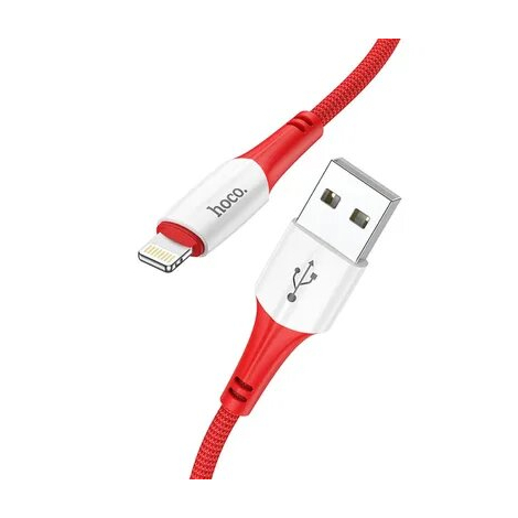 DATA CABLE HOCO CHARGE RAPIDE POUR IPHONE LIGHTNING 2,4A ROUGE