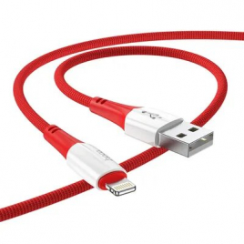 DATA CABLE HOCO CHARGE RAPIDE POUR IPHONE LIGHTNING 2,4A ROUGE