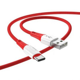 DATA CABLE HOCO CHARGE RAPIDE TYPE C 3,0A ROUGE
