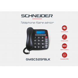 TELEPHONE FILAIRE SENIOR SCHNEIDER GMSC525