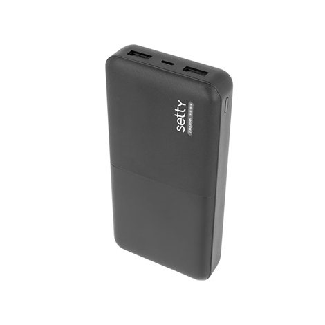 POWER BANK 20 000 mAh 2.1A 2XUSB SETTY NOIR