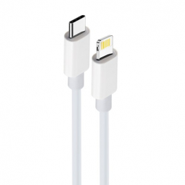 MAXLIFE DATA CABLE LIGHTNING / USB C 20W  2METRES FAST CHARGE BLANC