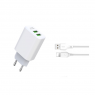 CHARGEUR 2USB 2.4A +CABLE LIGHTNING