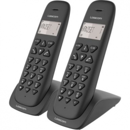 TELEPHONE SANS FIL LOGICOM VEGA 250 2 COMBINES MAINS LIBRES  NOIR