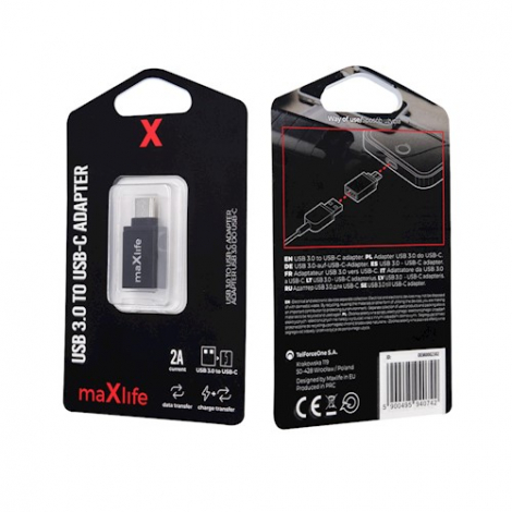 Adaptateur USB C MAXLIFE Adaptateur USB-A Femelle vers USB-C Mâle