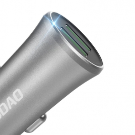 CHARGEUR VOITURE 2XUSB 3,4A R6S SILVER