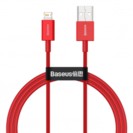 CABLE LIGHTNING 2,4A USB CHARGE RAPIDE BASEUS ROUGE 1M